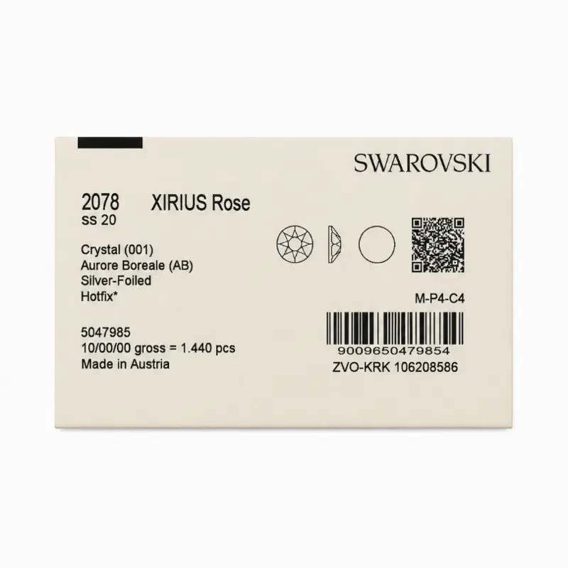 Стразы Swarovski клеевые горячей фиксации Crystal AB ss20