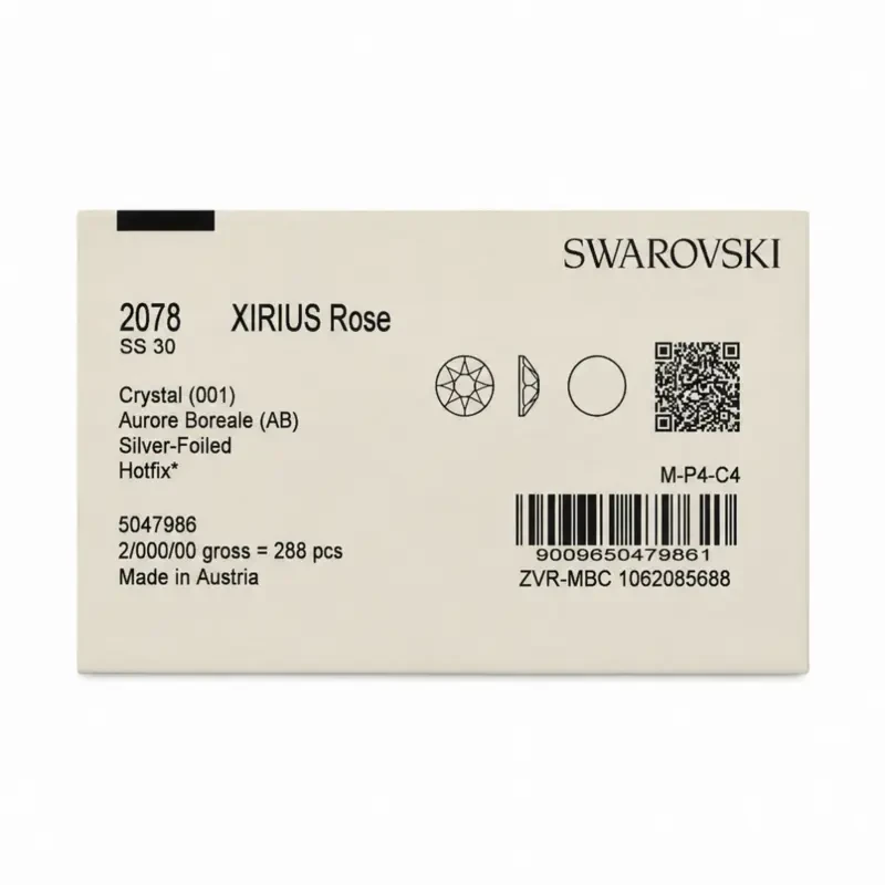 Стразы Swarovski клеевые горячей фиксации Crystal AB ss30