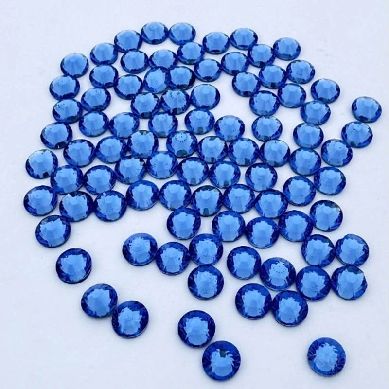 Стразы клеевые холодной фиксации Light Sapphire ss12