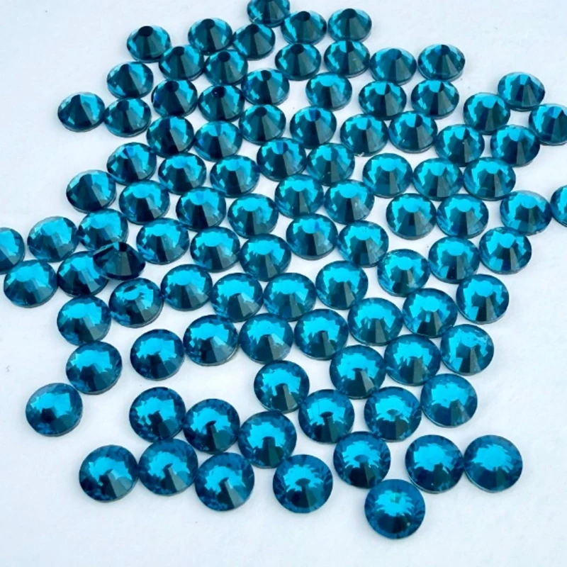 Стразы клеевые горячей фиксации Blue Zircon ss12