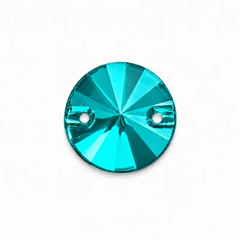 Пришивные стразы Rivoli Turquoise 12mm