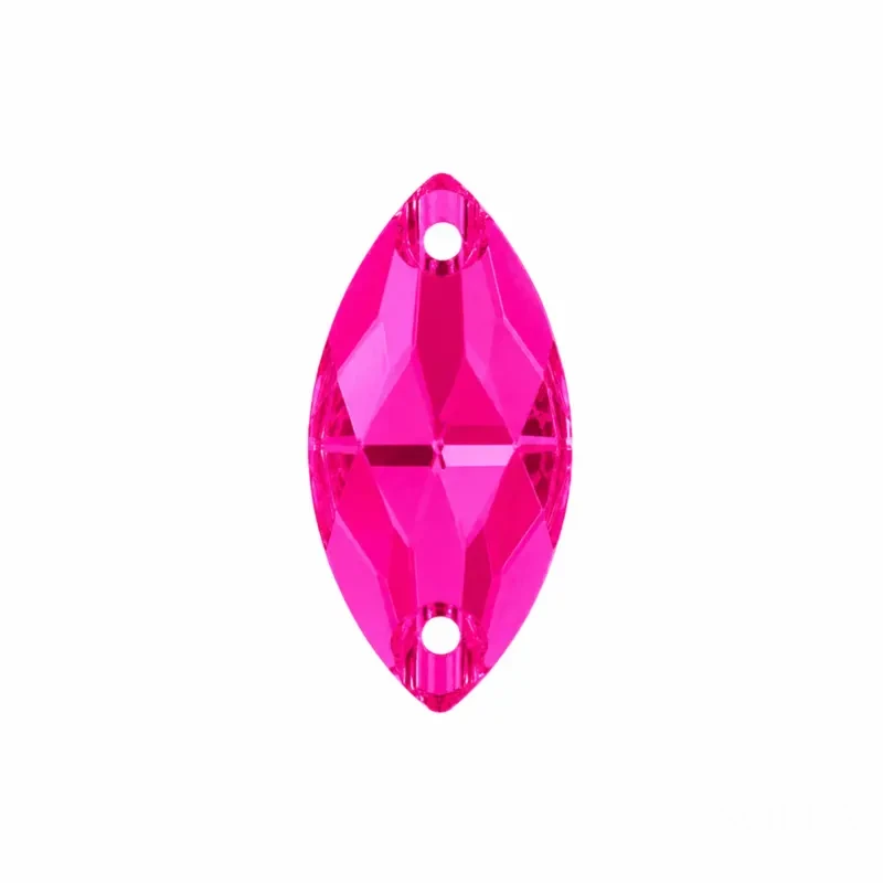 Пришивные стразы Navette Neon Pink 18*9мм