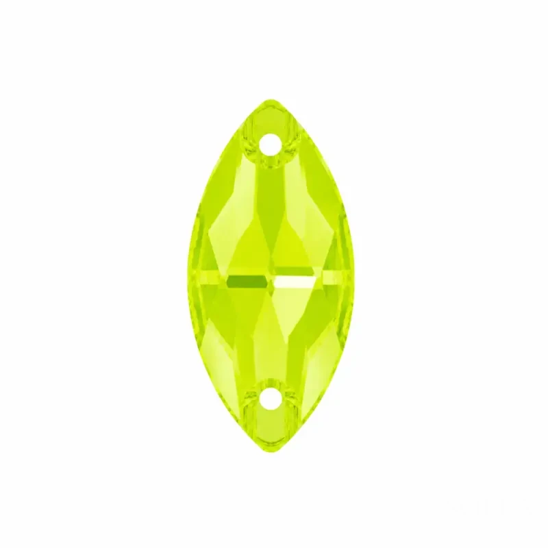 Пришивные стразы Navette Neon Citrine 18*9мм