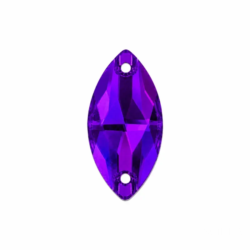 Пришивные стразы Navette Neon Violet 18*9мм