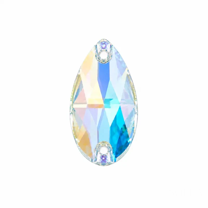 Пришивные стразы Drop Crystal AB 12*7мм