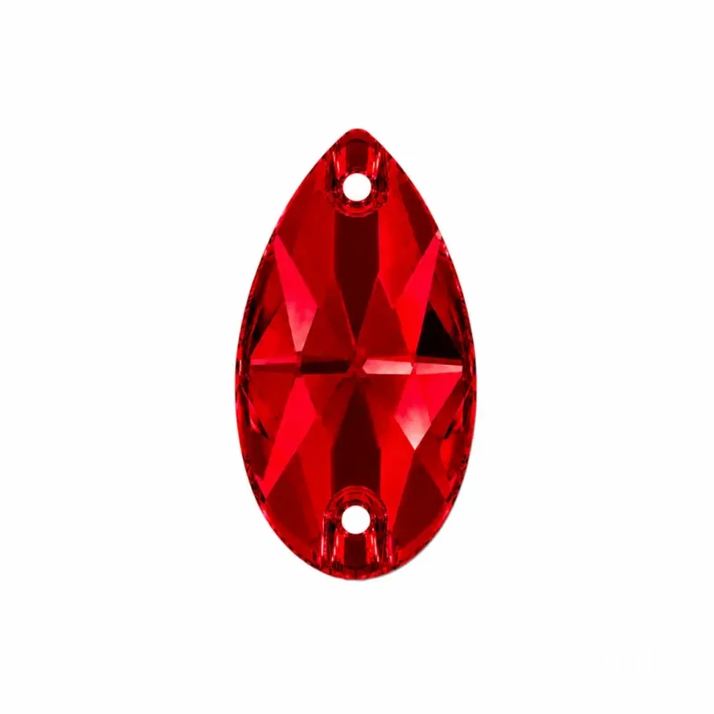 Пришивные стразы Drop Light Siam 12*7мм
