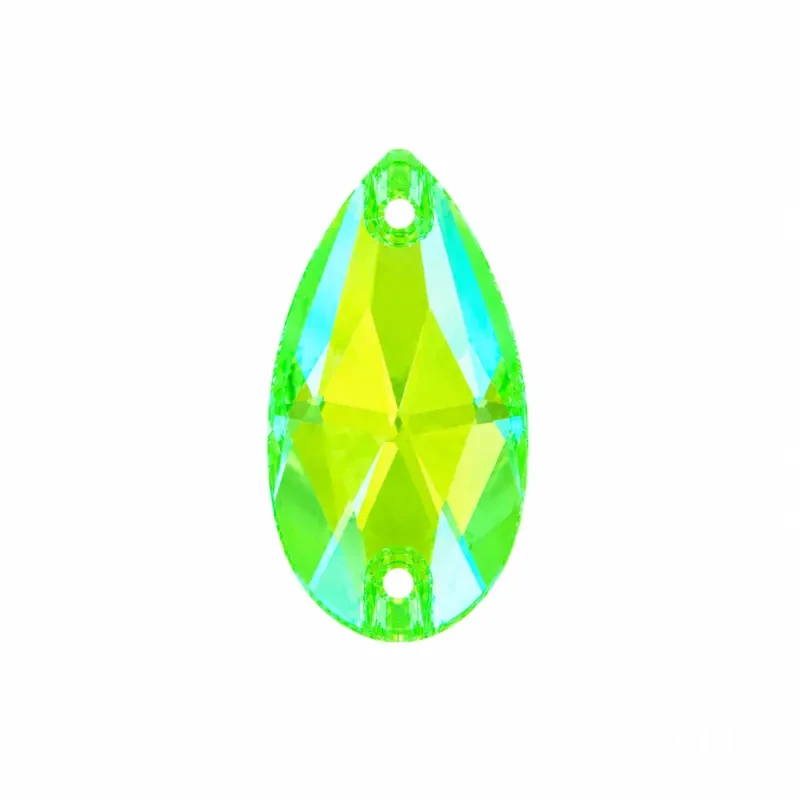 Пришивные стразы Drop Neon Green 12*7мм