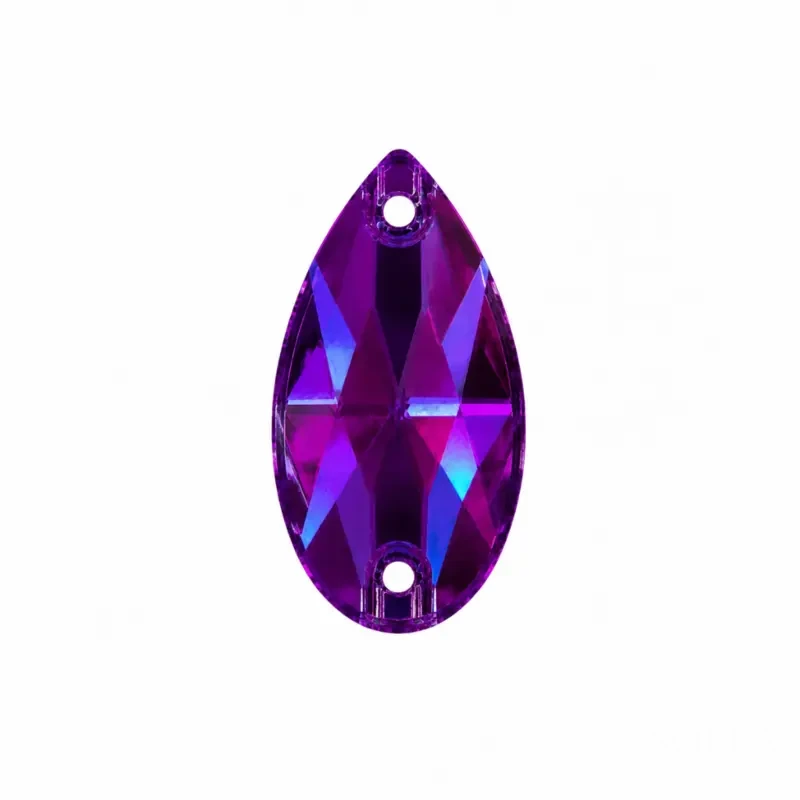 Пришивные стразы Drop Neon Violet 12*7мм