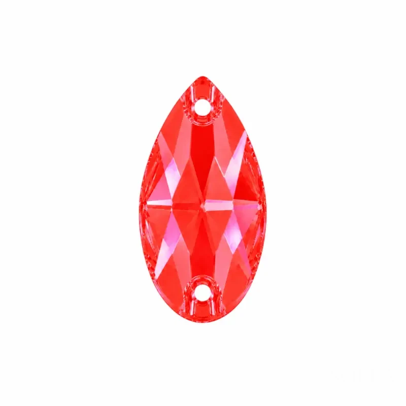 Пришивные стразы Drop Neon Coral 18*11мм