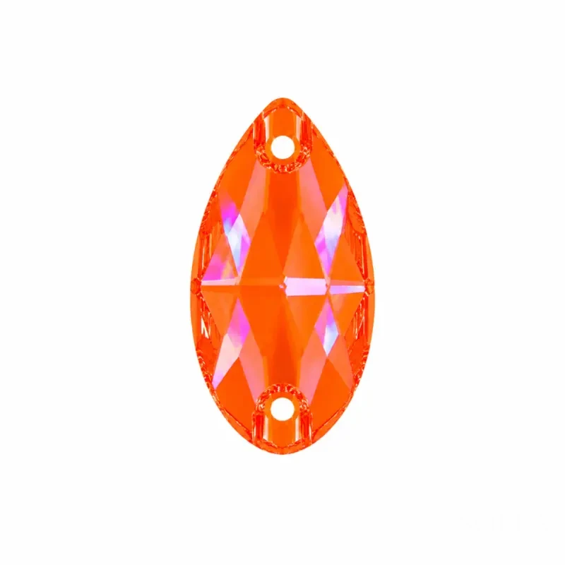 Пришивные стразы Drop Neon Orange 12*7мм