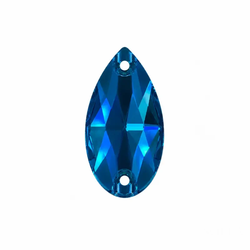 Пришивные стразы Drop Neon Blue 18*11мм